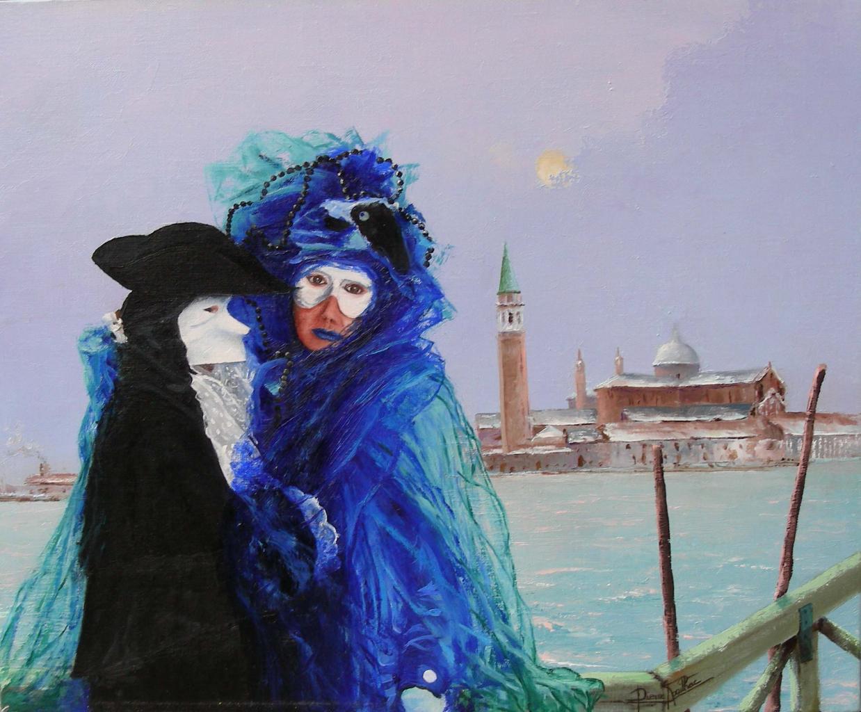 Les amoureux de Venise (46x38)