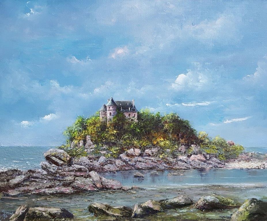 Chateau de costaeres ile privee de tregastel (61x50)