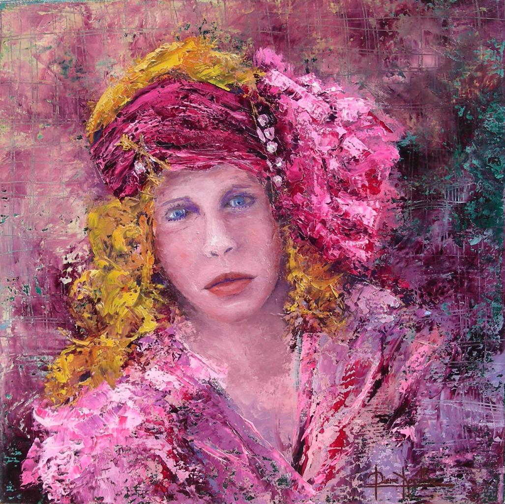 le turban rose (30x30)